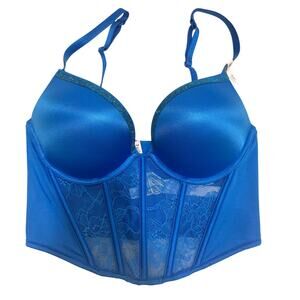 Victoria's Secret Bombshell  32C shine strap push up corset top BC3 3299
